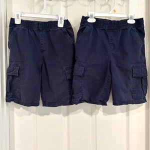 The Children's Place Boys Blue Cargo Shorts Sz 10 Pull-On Adjustable Waist - Picture 1 of 10