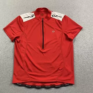 Pearl Izumi Cycling Jersey Mens Large 1/2 Half Zip Red Performance Stretch Logo - Picture 1 of 14