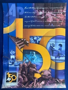 Póster histórico 1998 de Associated Press 150 aniversario/Ali-Liston/Bandera-Iwo Jima - Imagen 1 de 6