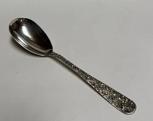 Kirk & Son Inc Repousse Sterling Silver Serving Spoon, Ovoid Bowl 379C 925/1000 - Picture 1 of 6