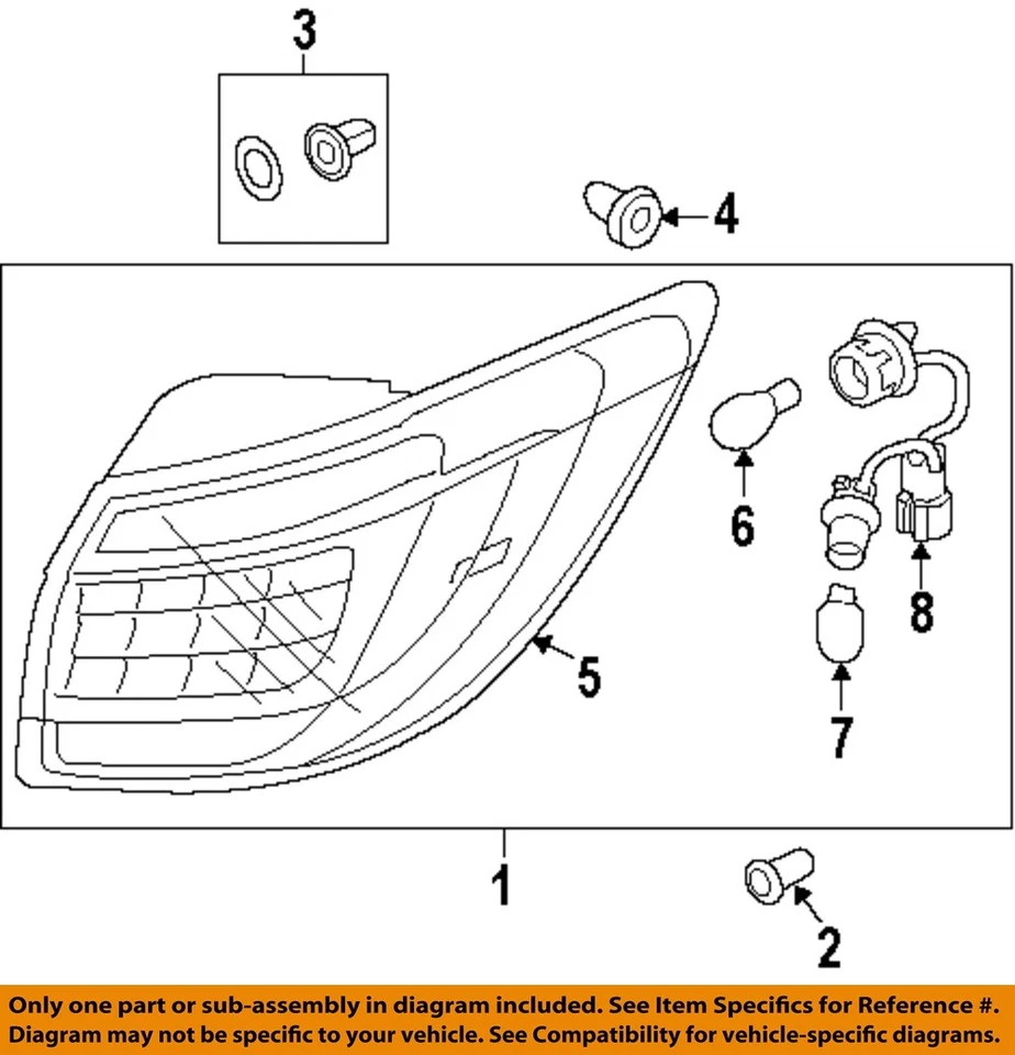 KIA OEM 03-15 Optima-Bombilla Exterior 1864428088L Foto 1 de 1