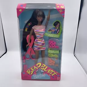 Bead Blast Barbie African-American Black Doll super Long Hair 1997 Mattel NRFB - Picture 1 of 8