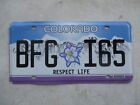 Colorado Respect Life  license plate   # BFG  I65