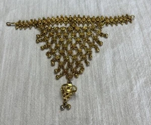 Vintage Bohemian Gold Toned India Hand/ring Jewelry Ceremonial - Picture 1 of 8