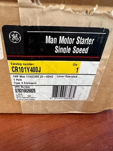 GE CR101Y400J Manual Motor Starter 1HP 1 Pole Type 4 New In Box - Picture 1 of 4
