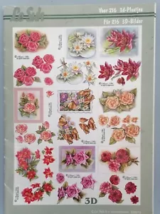 A4 3D DECOUPAGE/PAPER TOLE for Cardmaking, Designs as shown - Le Suh 320013 Book - Bild 1 von 13