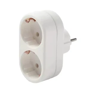 Doppelstecker Mehrfachstecker Vertikal Duo Stecker 2-fach Multistecker Weiß - Bild 1 von 7