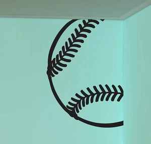 Adesivo vinile angolo sala palline baseball decalcomania altezza 7" pollici - Foto 1 di 2