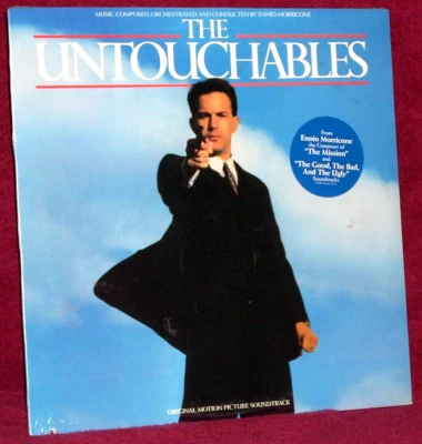 OST LP THE UNTOUCHABLES ENNIO MORRICONE 1987 A&M ORIG PRESS HYPE STICKER - Image 1 of 2