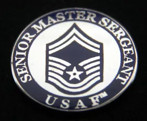 Senior Master Sergeant E-8 SMSGT RANK LAPEL HAT PIN UP US AIR FORCE TIE TAC WOW - Picture 1 of 24