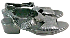 SAS Suntimer Croc Print Lack Tripad bequeme Fersenriemen-Sandale Damenschuhe 7,5 N - Bild 1 von 7