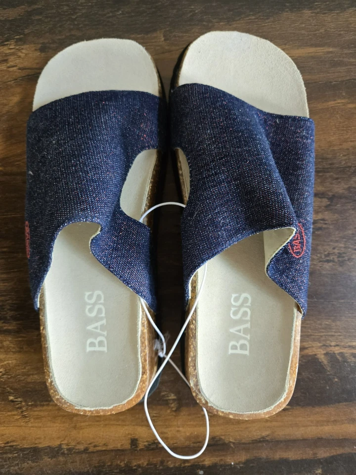 Zapatos/sandalias BASS para niñas talla 2 denim azules brillantes, ¡NUEVOS EN CAJA! Foto 1 de 4