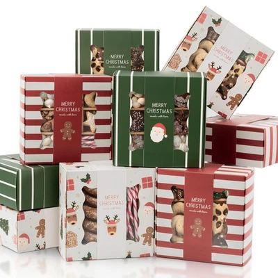 Beautiful Christmas Cookie Boxes Set Of 9 - Cute Containers Are Perfect To Sh... - Image 1 of 4