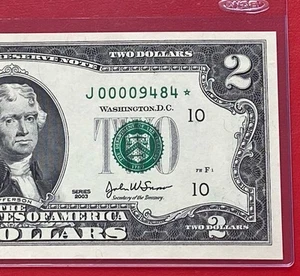 2003 $2 Star Note - Kansas ( Scarce 16k Mintage ) Low Serial Number ,UNC - Picture 1 of 3