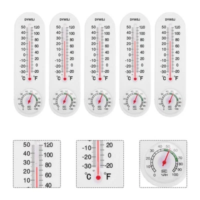  5 Pcs Garden Thermometer and Hygrometer Wall Mount for Greenhouse - Image 1 of 4