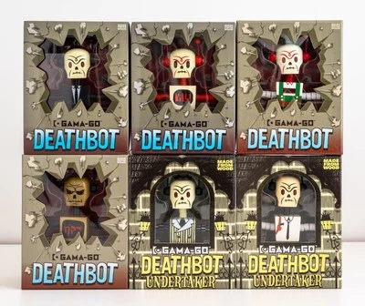 6 x GAMA-GO Deathbots Ningyoushi Tim Biskup 5" pulgadas madera nuevo en caja 2008 Foto 1 de 4