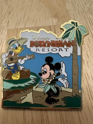 Prendedor Disney 2004 Polynesian Resort Donald & Mickey Foto 1 de 2