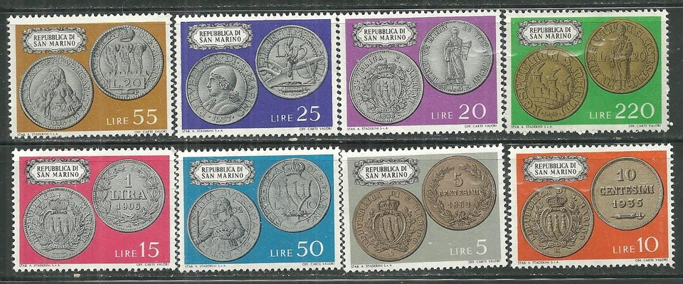 SAN MARINO 790-97 MNH VARIOUS COINS - image 1 of 1