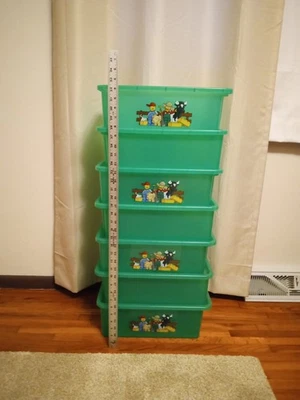 7 LEGO Tren Ingeniero Iris Pila Cajas de Almacenamiento Contenedor Verde Ciudad Ferrocarril Hombre Foto 1 de 4