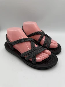MEGNYA Women's Size 8 Black Comfortable Walking Sandals with Arch Support - Picture 1 of 15