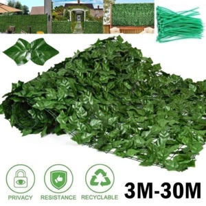 3M-30M Artificial Hedge Flower Leaf Garden Fence Wall Privacy Screening Trellis - Picture 1 of 22