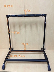 Haze GS014-5 Metal Structure 5-Guitar-Stand/Storage & Display Rack,Foldable,BK - Picture 1 of 11