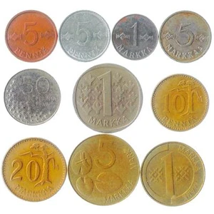 Finland Coins Pennia Marka Mixed Currency Scandinavia Collection 1963 - 2001 - Picture 1 of 5