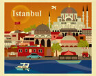 TURKY ISTANBUL Vintage Travel And Railways Print Poster Wall Art Picture A4 +