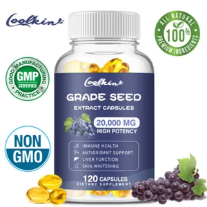 Grape Seeds Extract 20,000mg - 95% Polyphenols - Anti-oxidation, Skin Whitening - Picture 1 of 11