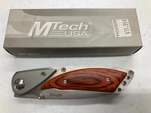 M-TECH FOLDING KNIFE With Pocket Clip (Plain Edge) Item# A091 - Picture 1 of 10