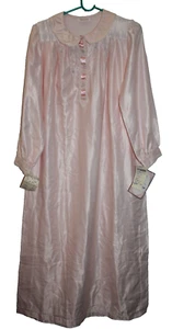 Camisón largo para mujer Barbizon Super Cuddleskin melocotón satinado M nuevo con etiquetas - Imagen 1 de 7