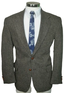 Croft & Barrow Mens Brown TWEED Wool REG FIT Sport Coat Blazer Jacket 40R - Picture 1 of 8