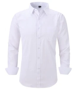 Long Sleeve Dress Shirts for Men - Regular-Fit Casual Button-Down Shirt with ... - Picture 1 of 8
