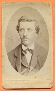 CDV Milwaukee WI Portrait of a Young Man, by Bishop, circa 1870s - Picture 1 of 3