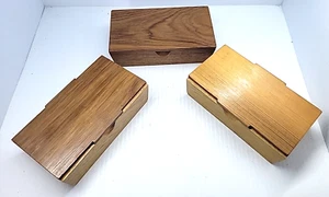 Wood Trinket/Jewelry Box W/Fitted Lid solid Wood Box 6” x 3.75” x 1.75” - Picture 1 of 6