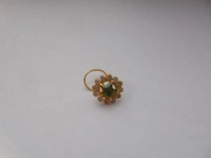 Diseñador Nariz Pin Piercing Cristal Verde Big Stud Joyería Nariz Anillo Chap... - Imagen 1 de 5