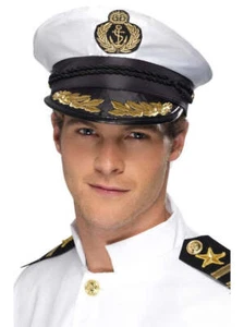 White Captain Hat - Picture 1 of 1