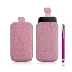 Housse coque étui pochette style croco pour Apple Iphone 3G/3GS + Stylet - Photo 1 sur 1