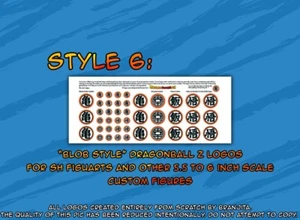 DragonBall Z Custom Logo Sticker für Figuren SH Figuarts SHF Größe STYLE 6 - Bild 1 von 12