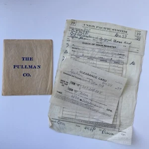 Vintage Railroad Ephemera Pullman Co Paper Cup & Brochure, 1929 Union Pacific - Picture 1 of 24