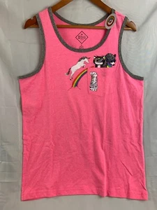 Camiseta sin mangas de bolsillo bien usada Juniors L rosa LGBTQ Pride animal (SB-1) - Imagen 1 de 4