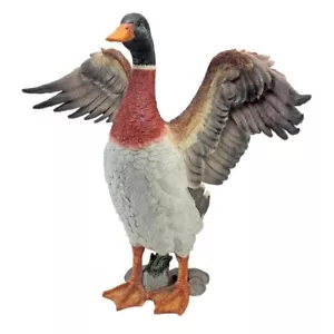 Strutting Mallard Duck Bird Statue Garden Pond Outdoor Sculpture - Picture 1 of 3