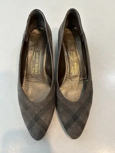 Vintage Bruno Magli Grey Suede Size 8AA - Picture 1 of 10