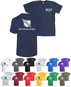 Phi Delta Theta Fraternity Bella + Canvas Crest Badge Shirt - NEU - Bild 1 von 1