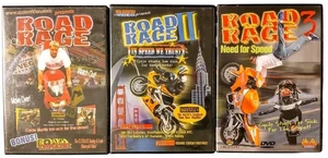 Full Trottle Video Road Rage DVD Lot Motorcycle Stunts Crashes Vintage 1992 - Picture 1 of 2