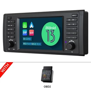 OBD+Per BMW E39 520/525 E39A12S 7" Android 13 6+64G Autoradio GPS Stereo CarPlay - Foto 1 di 24