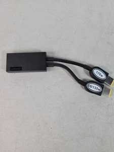 (USADO) Lenovo ThinkPad Estación de Trabajo Base Punta Delgada Y Cable Dividido DY1841 - Imagen 1 de 2