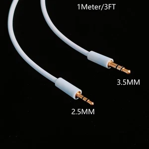 Cable auxiliar de 1 m 3 pies de 2,5 mm a 3,5 mm Cable de audio Jack de 3,5 a 2,5 macho Cable auxiliar - Imagen 1 de 8