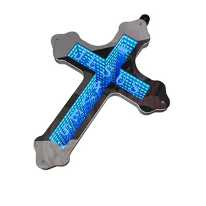 Christi Erlösung blaues LED Kreuz Neonlicht - inspiriert vom christlichen Glauben, ... - Bild 1 von 6