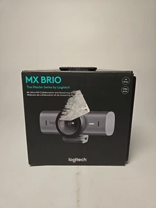 Cámara web Logitech MX Brio Ultra HD 4K colaboración y transmisión 1080p grafito - Imagen 1 de 3